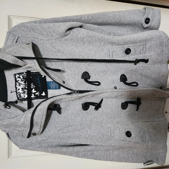 Sebby Gray Pea Coat Classic Winter Essential - Picture 2 of 9